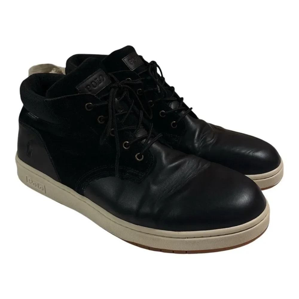Polo Ralph Lauren Men's Waterproof Leather Suede Sneaker Boots Size 14